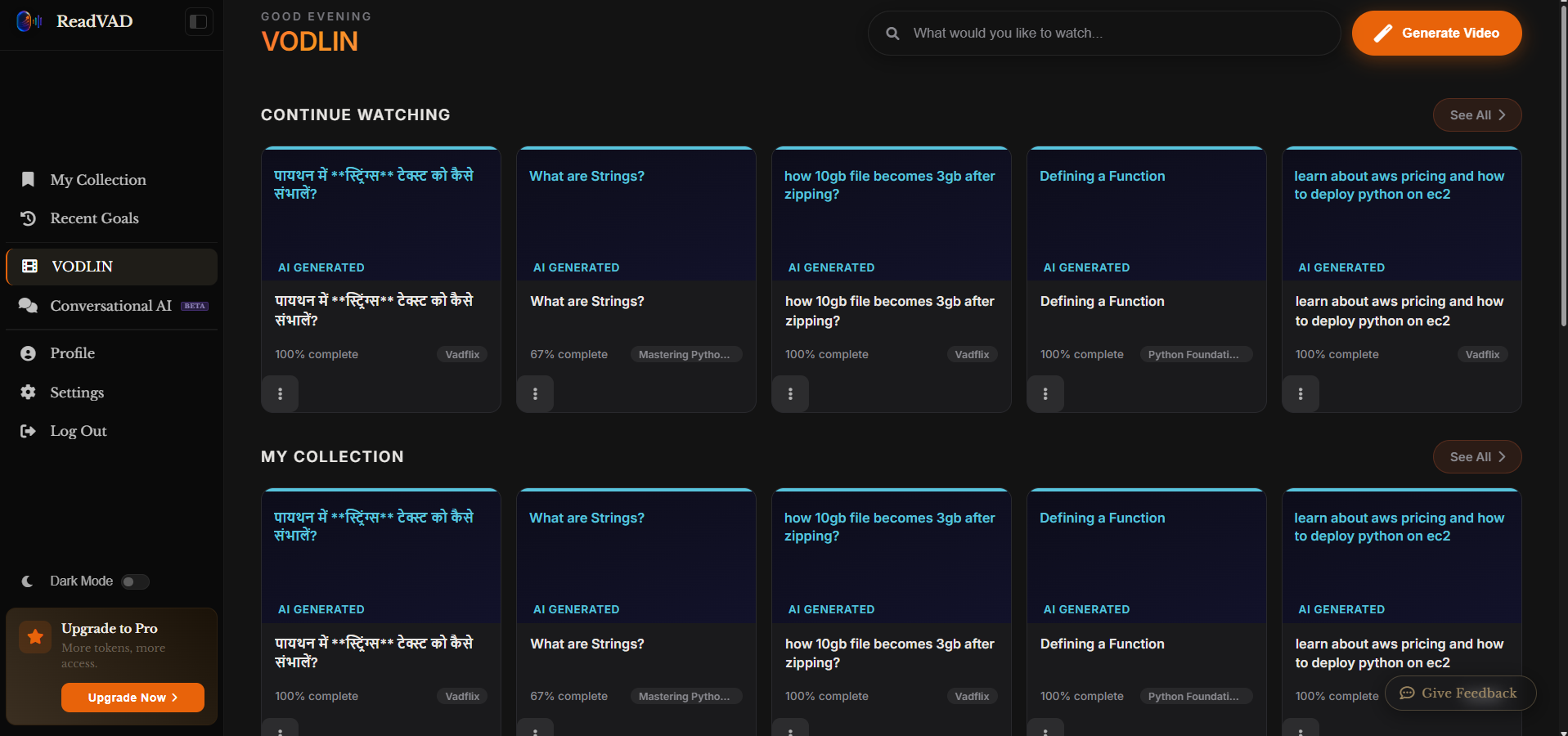VODLIN AI videos